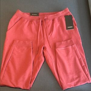 Lululemon Athletica Red Joggers with Elastic Waistband